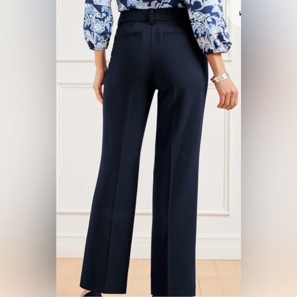 TALBOTS TAILORED BLACK STRETCH STRAIGHT LEG PANTS, SIZE 4, NWT - Picture 12 of 13